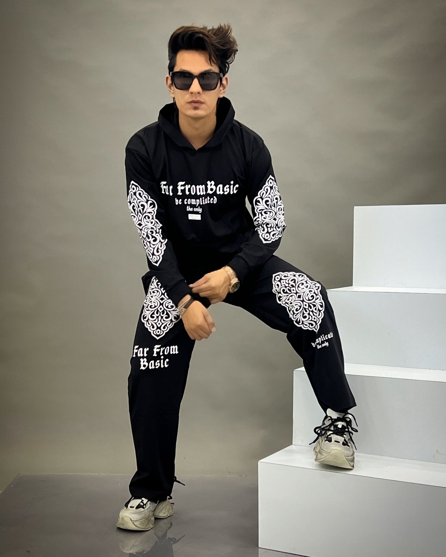 Men’s Printed Hoodie Co-Ord Set – Far From Basic