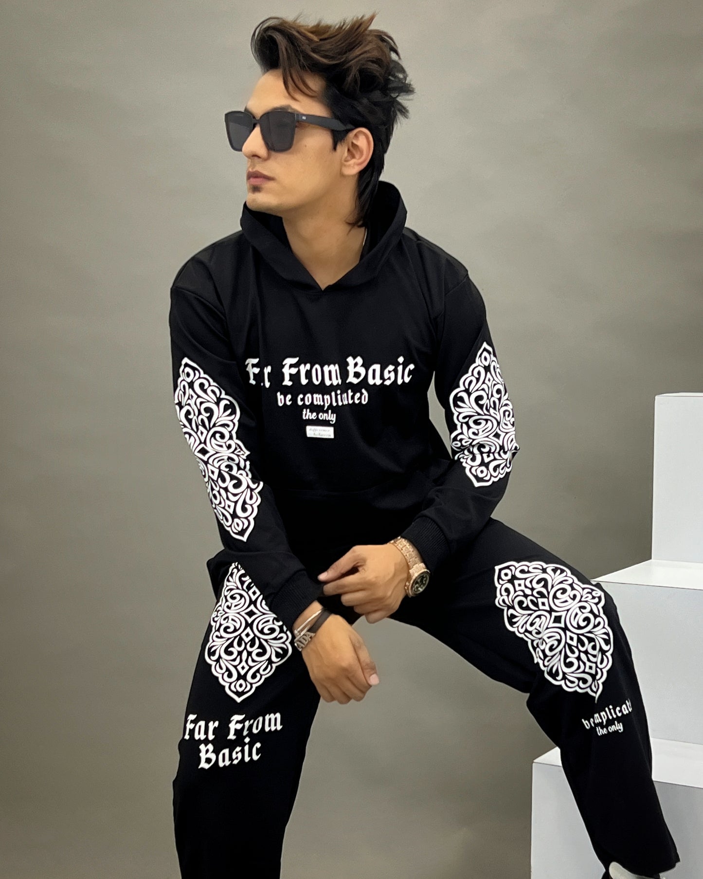 Men’s Printed Hoodie Co-Ord Set – Far From Basic