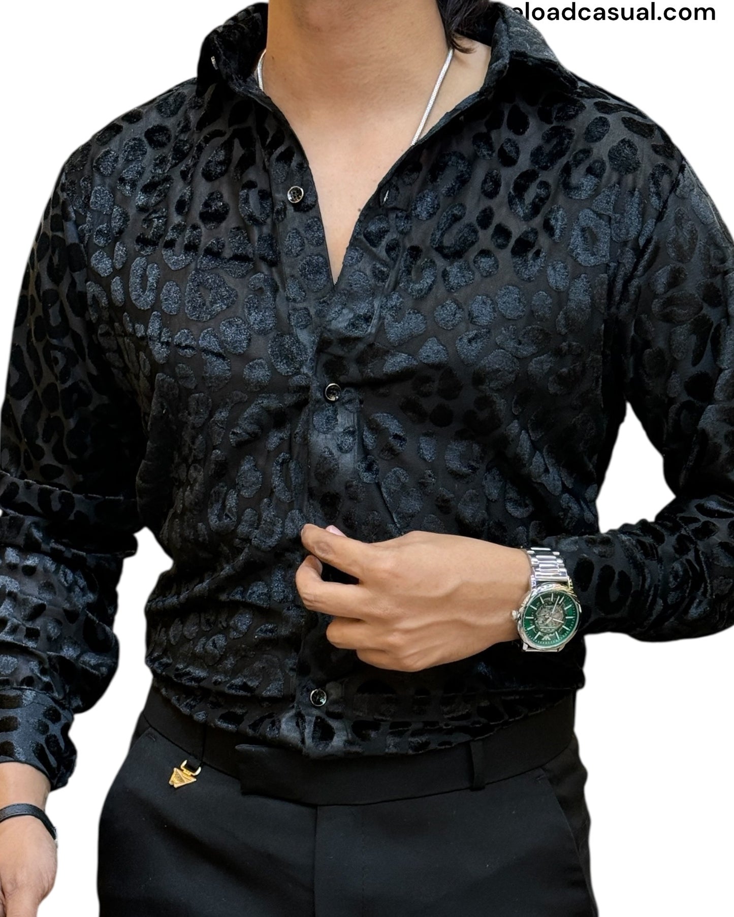 Luxury Panther-print design shirt