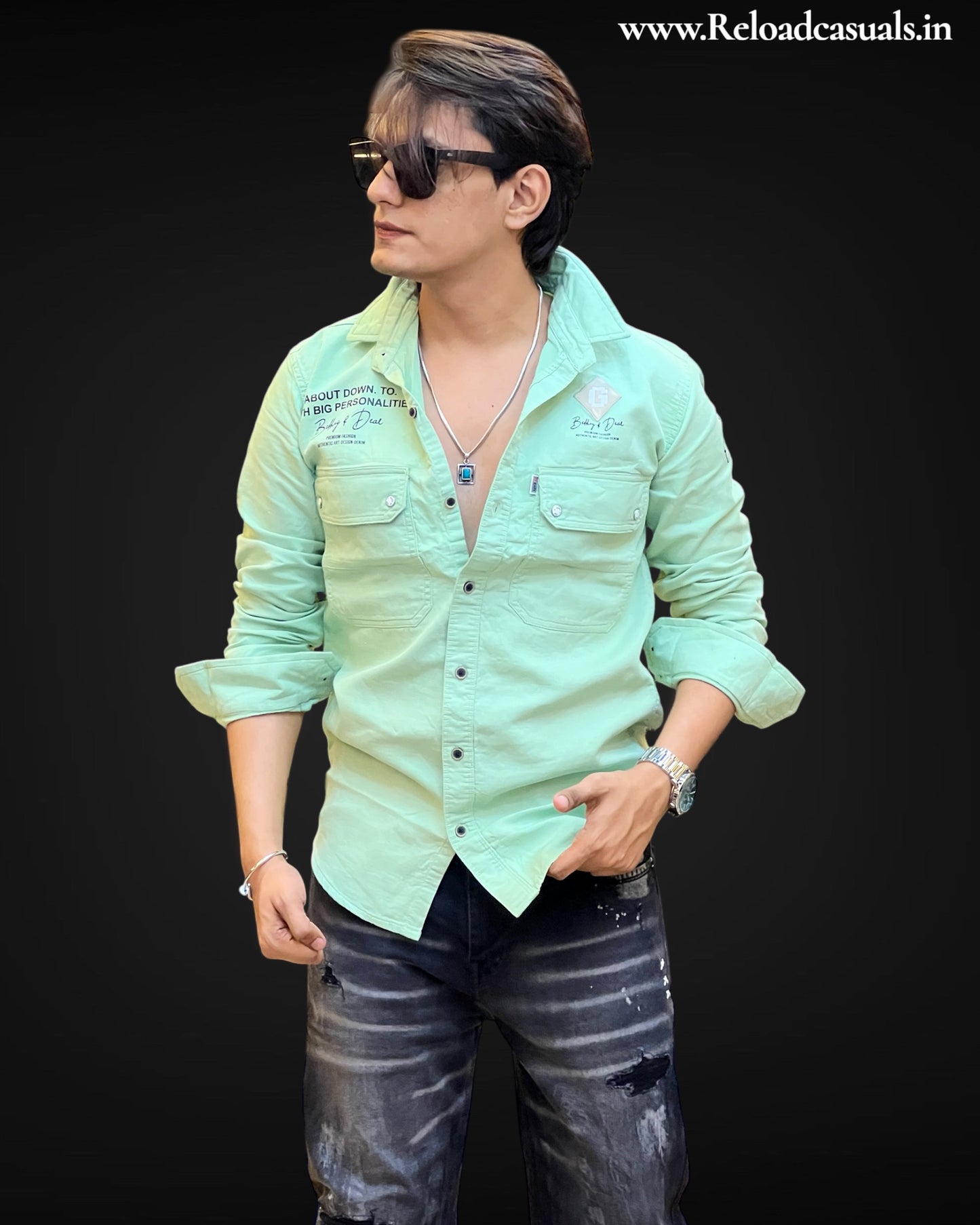 Double Button On Pocket RFD Shirt