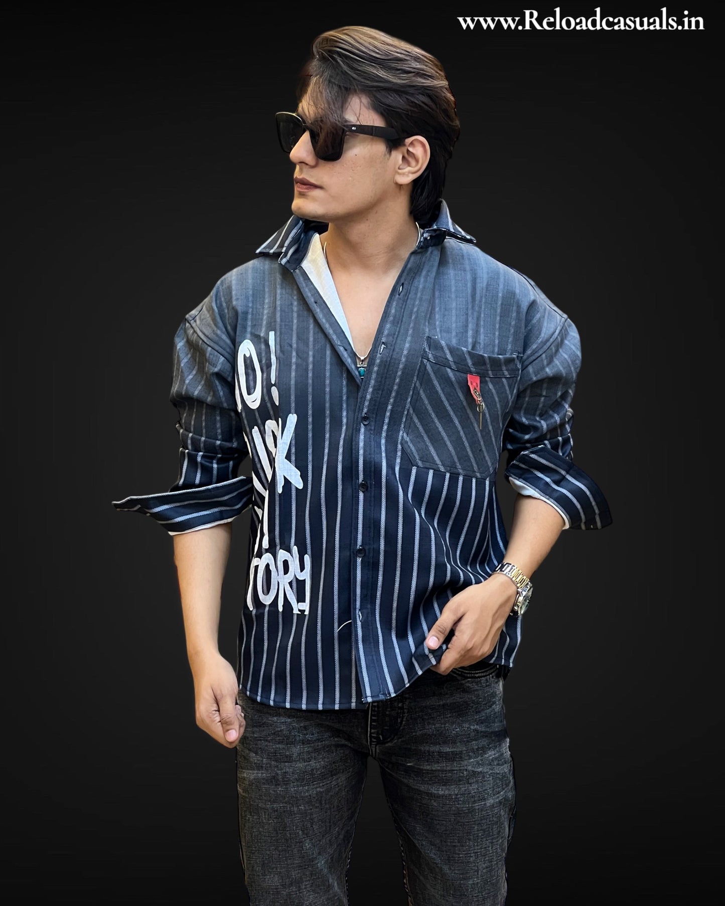 Back Off Striped Casual Shirt