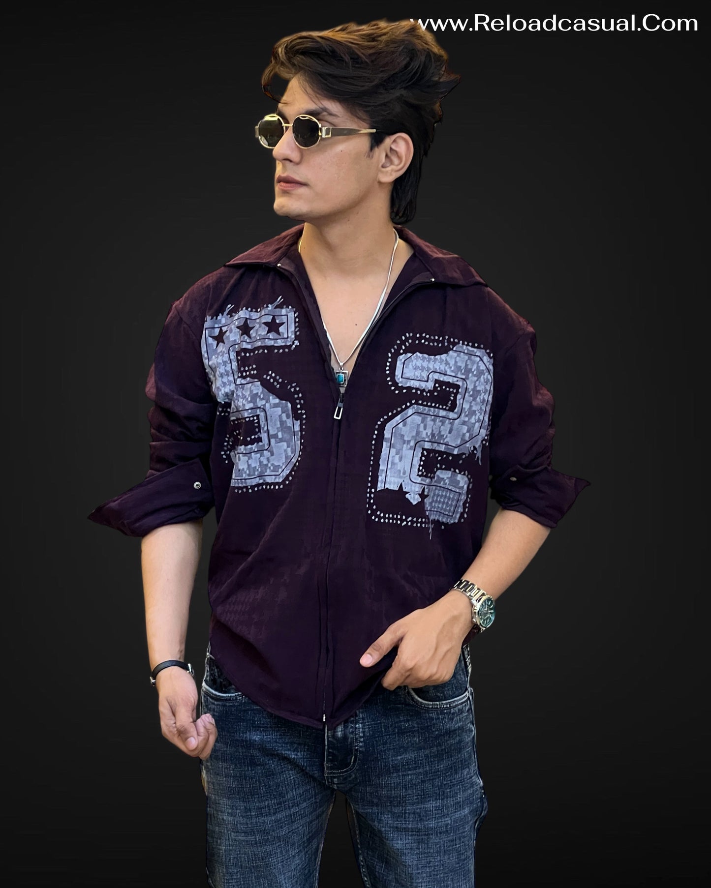 52 Diamond Zip Style Imp Shirt