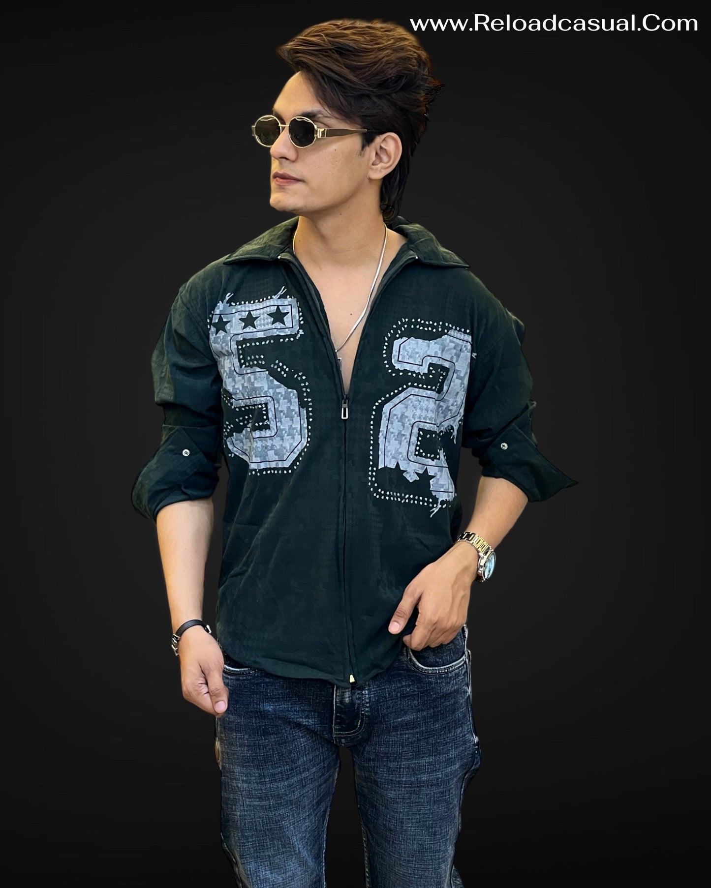 52 Diamond Zip Style Imp Shirt
