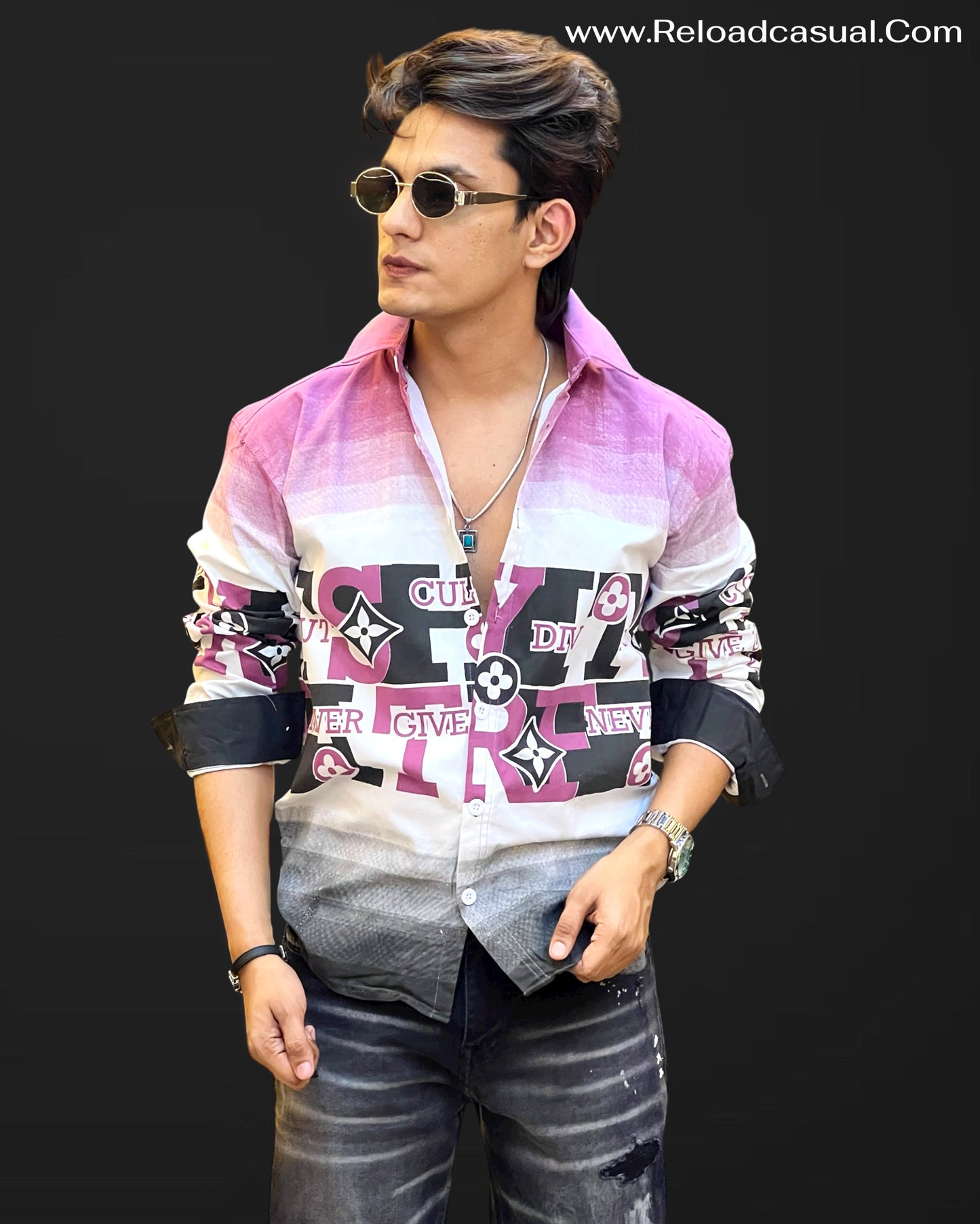 Never Give Up Casual Shirt