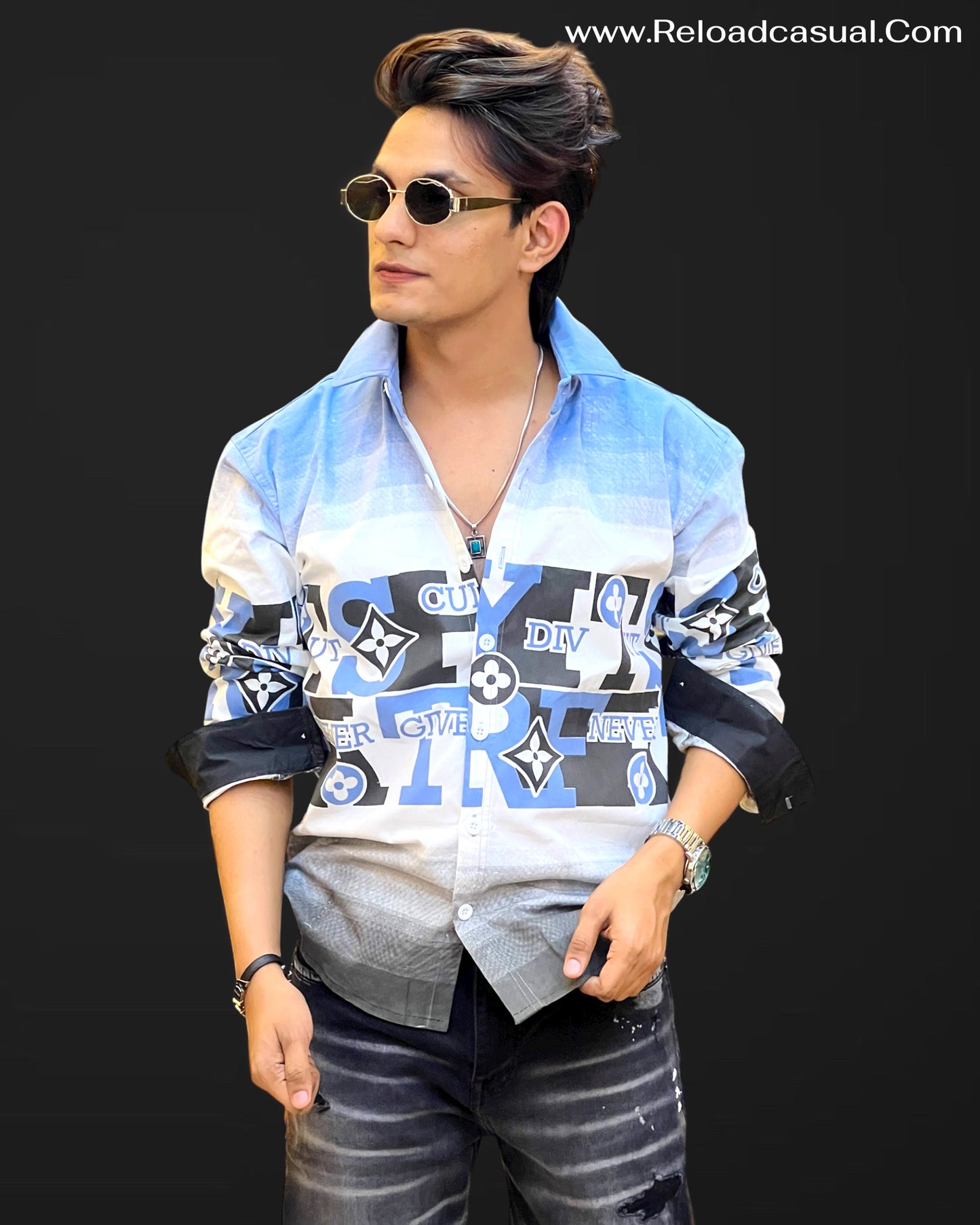 Never Give Up Casual Shirt