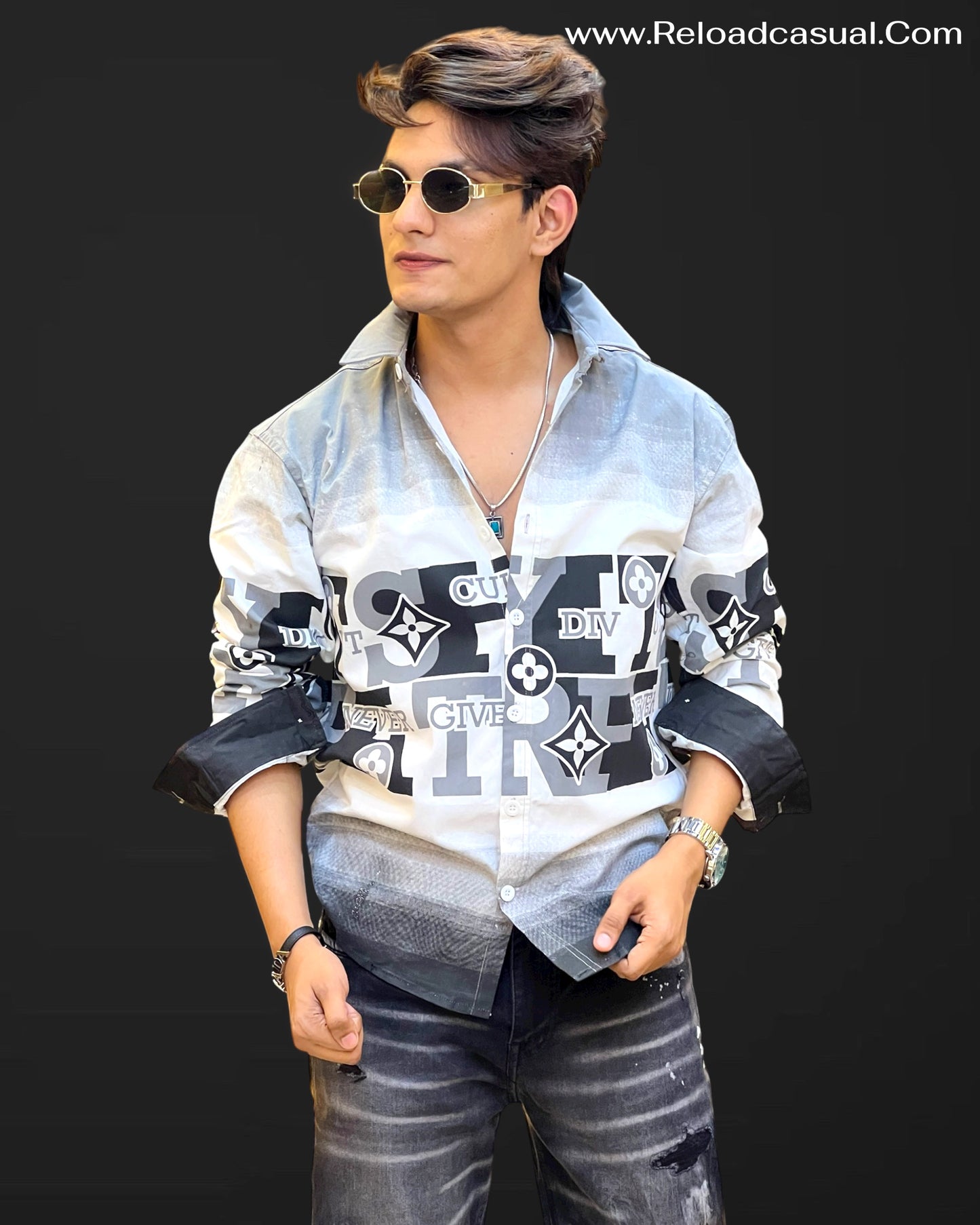 Never Give Up Casual Shirt