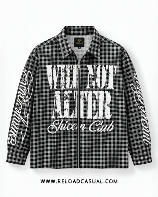 Street Rebel Graphic Check Zip Shirt
