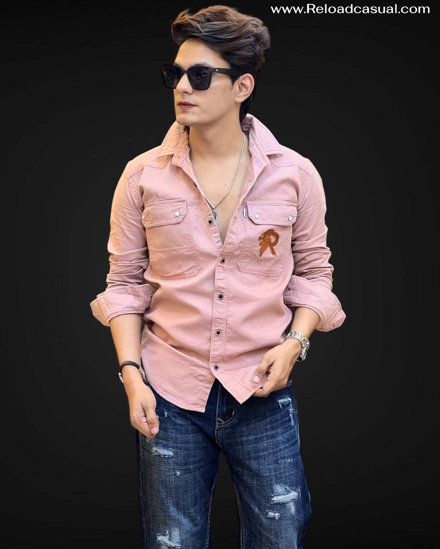 Sky Hunter Eagle Embroidered Shirt