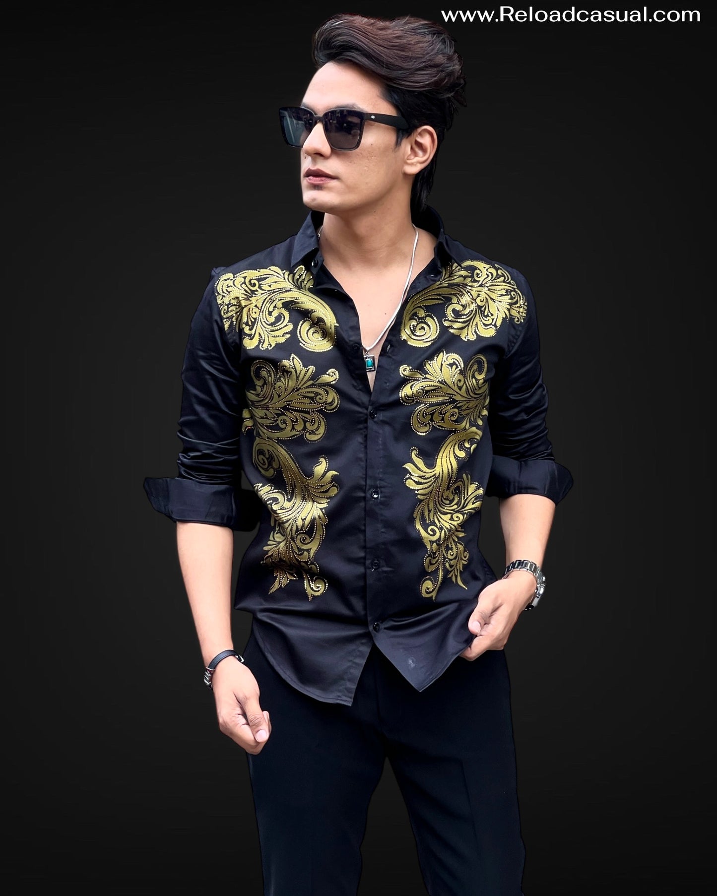 Regal Baroque Embroidered Shirt