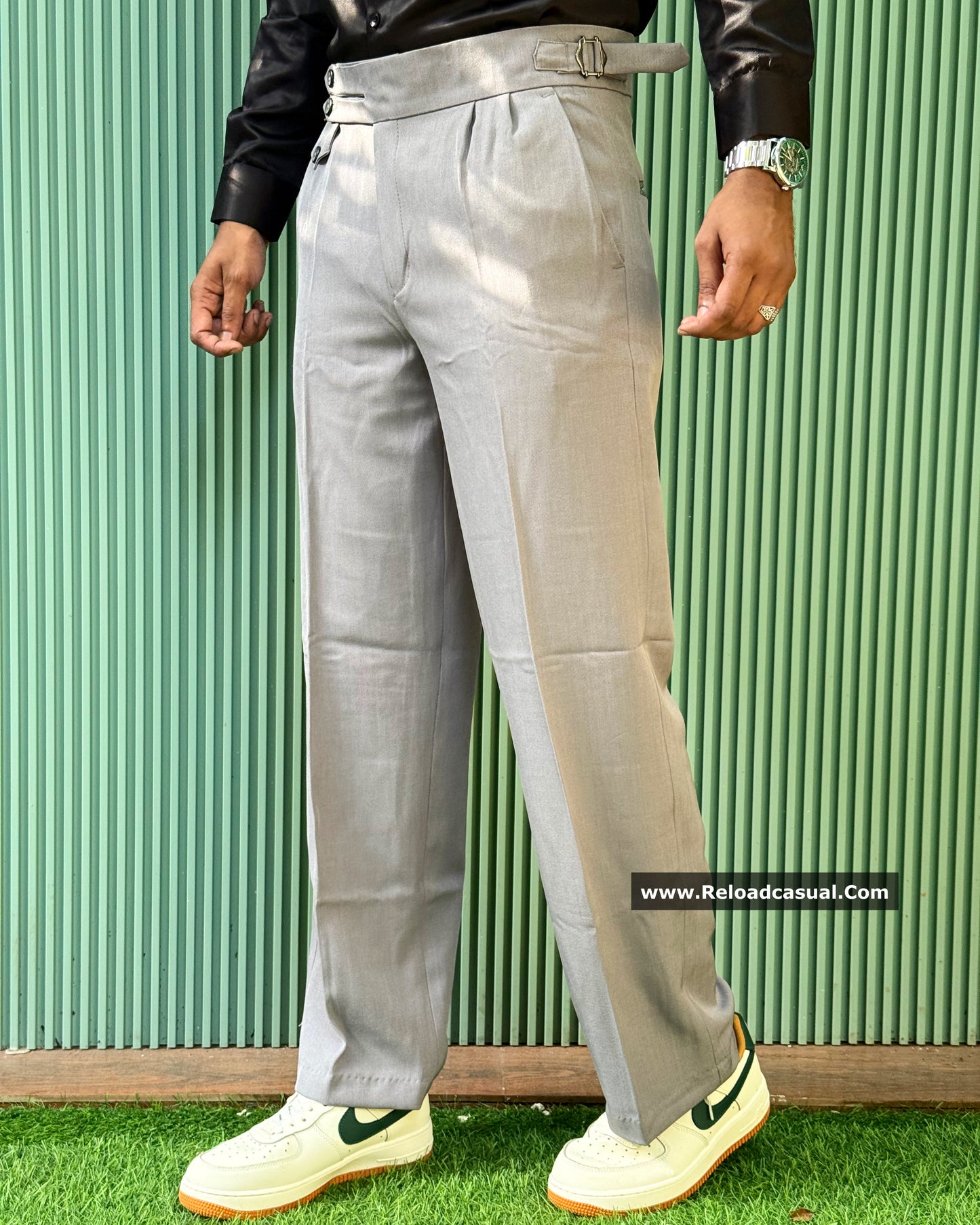 Retro Double Belt Trouser
