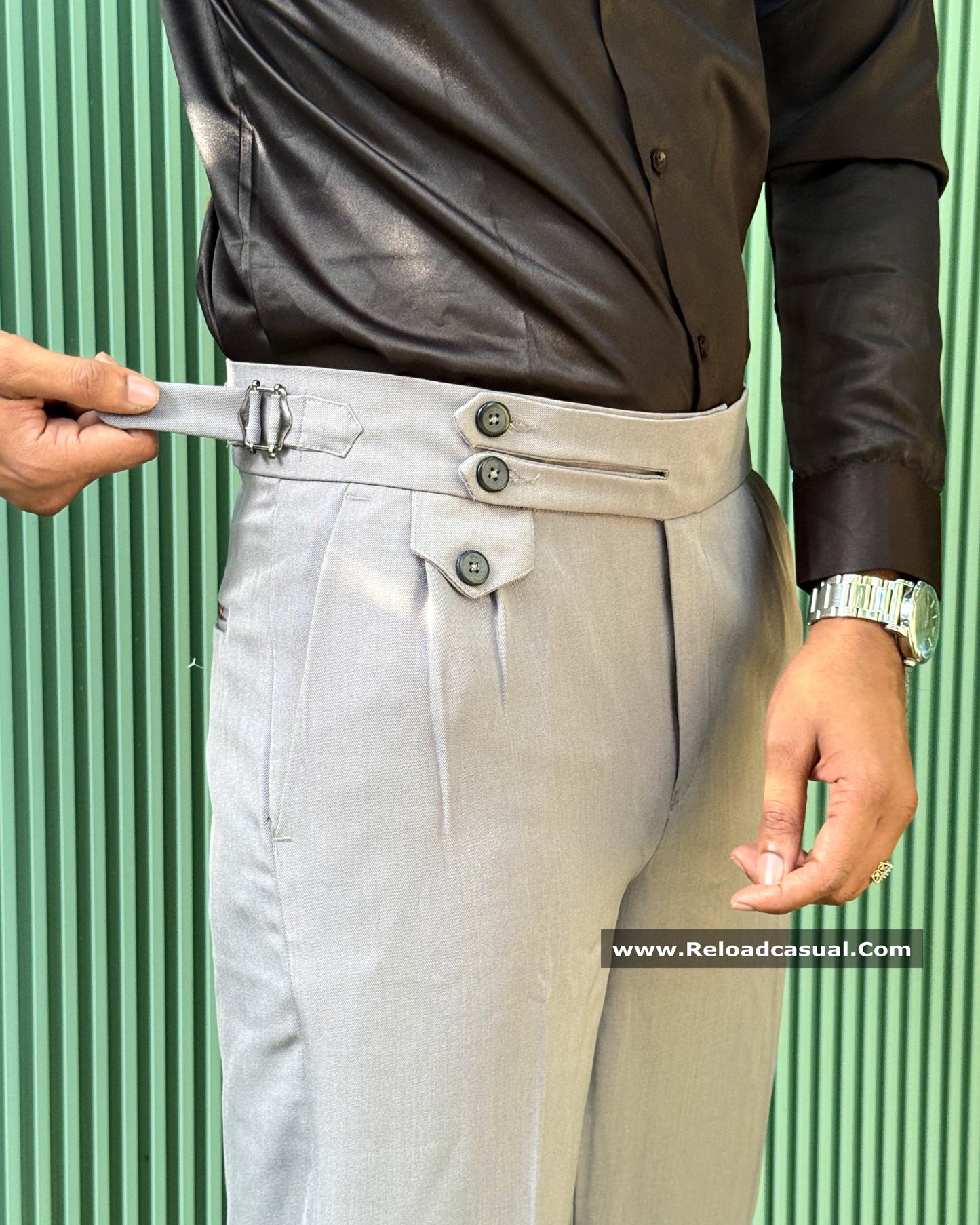 Retro Double Belt Trouser