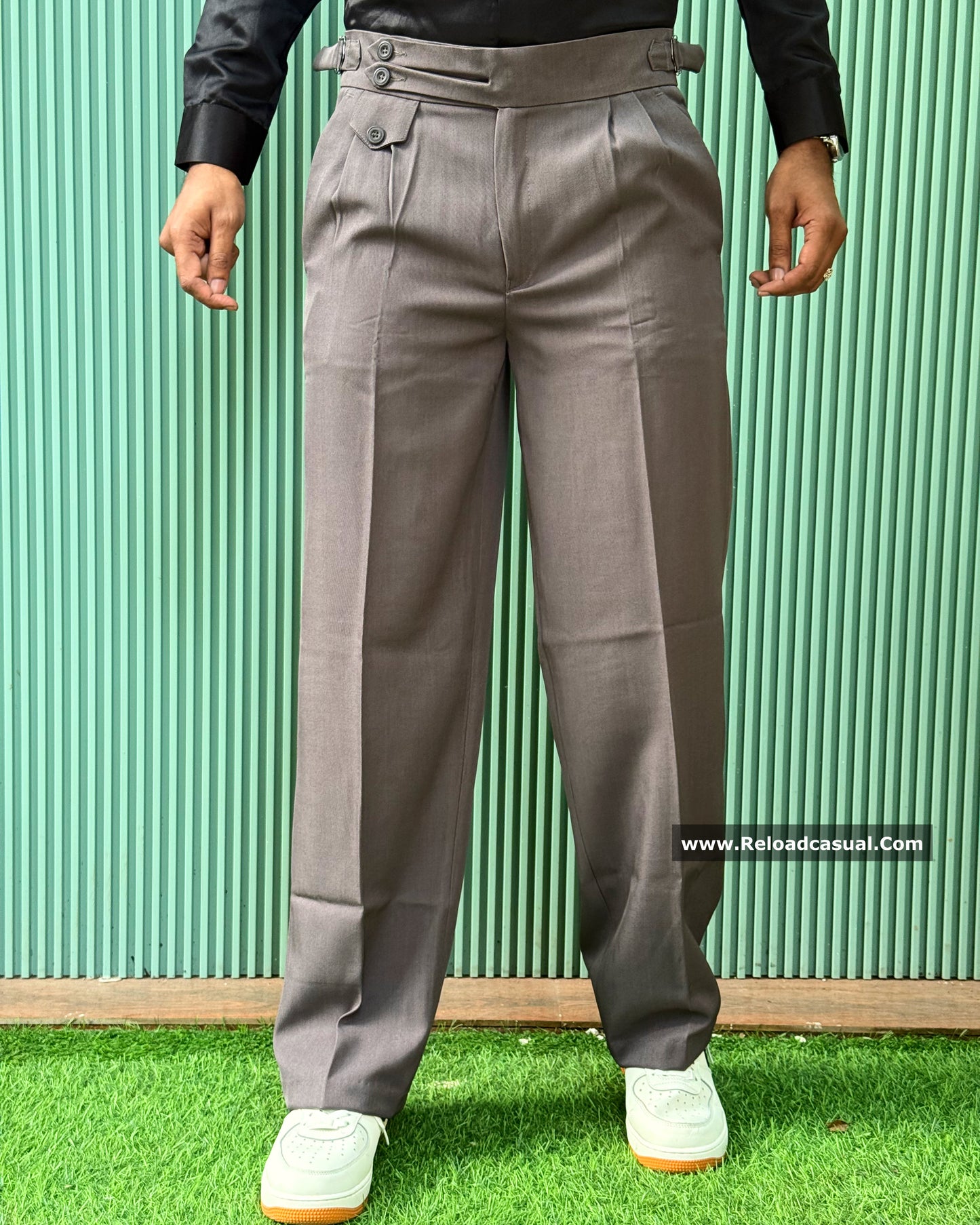 Retro Double Belt Trouser