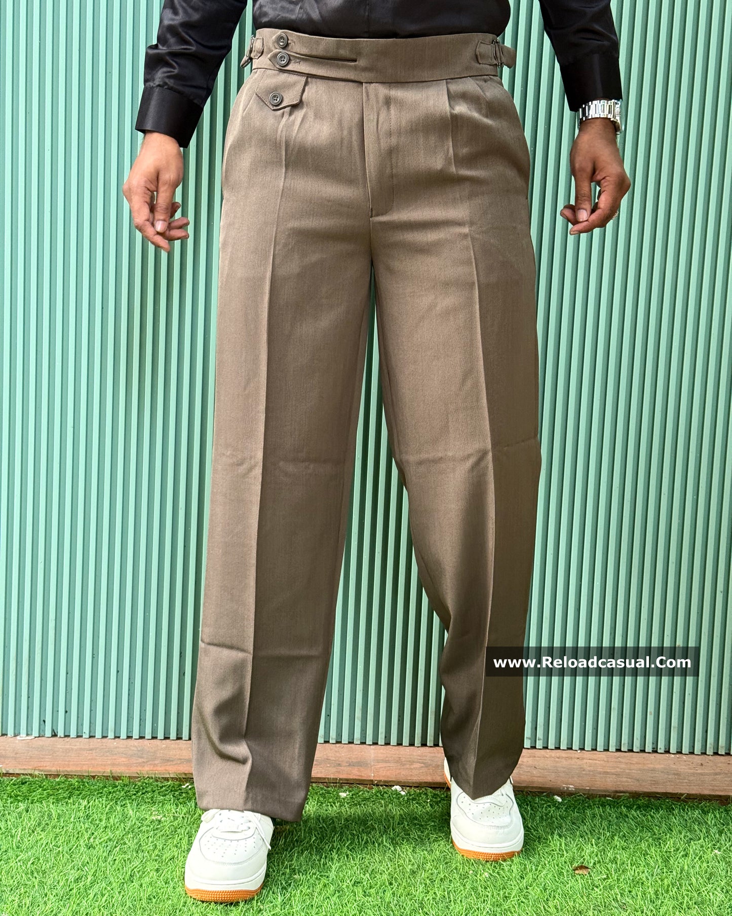 Retro Double Belt Trouser
