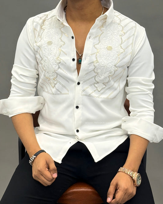Stylish Lachka Floral Hand Work Designer Shirt