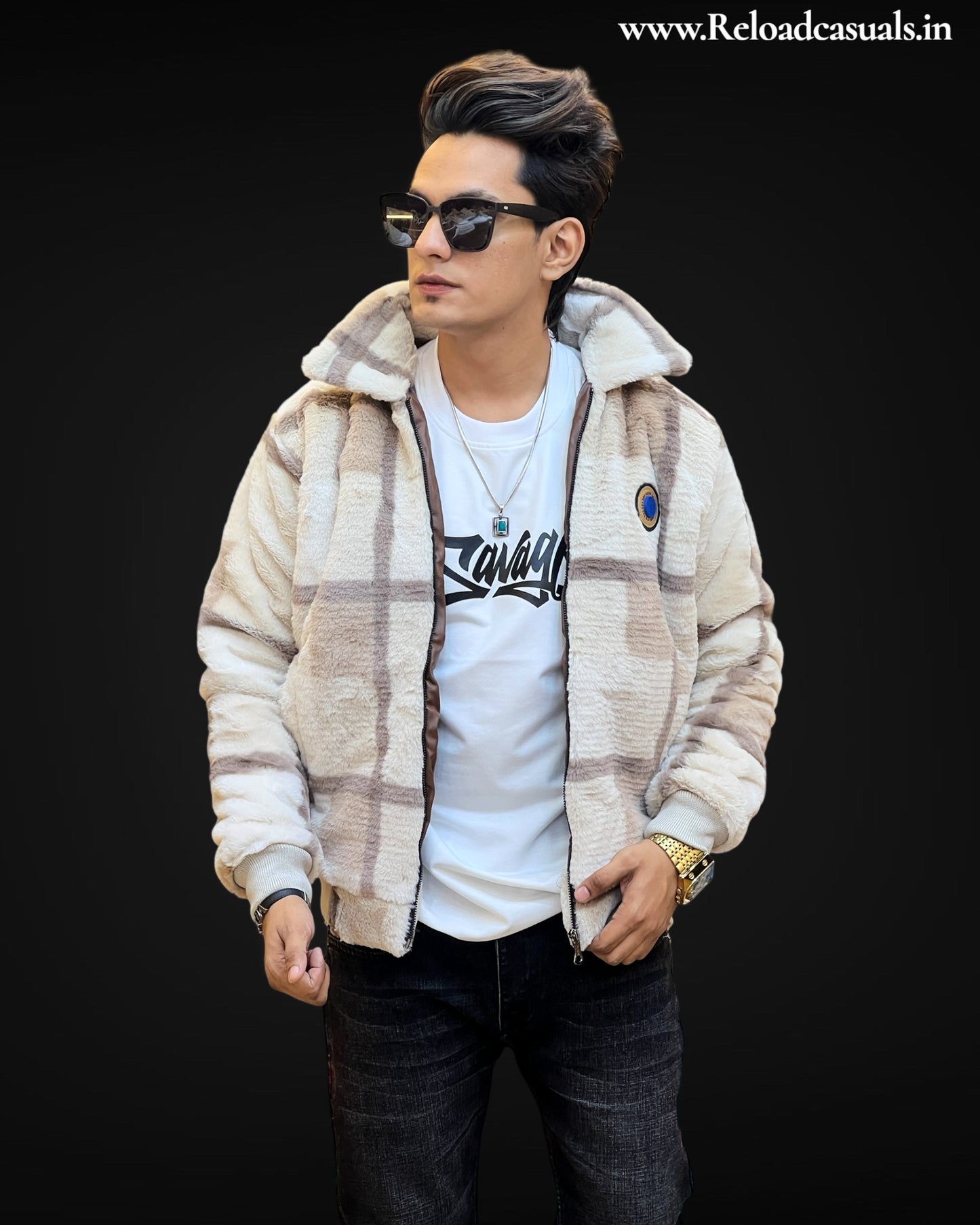 NordicWave Faux Fur Jacket