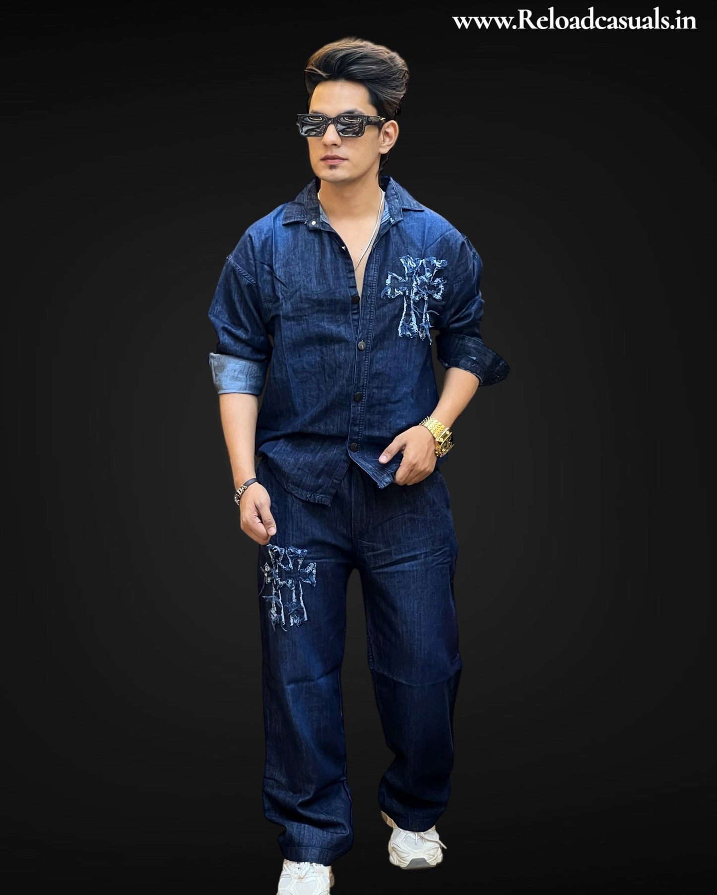 CrossFade Denim Tracksuit