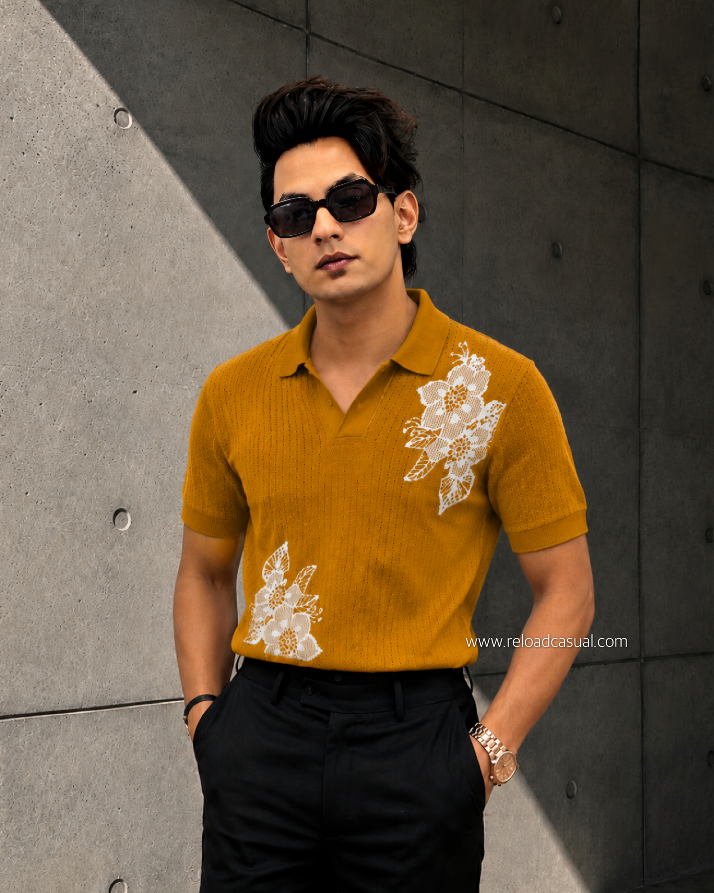 Lotus Floral Summer Mesh Knitted T Shirt