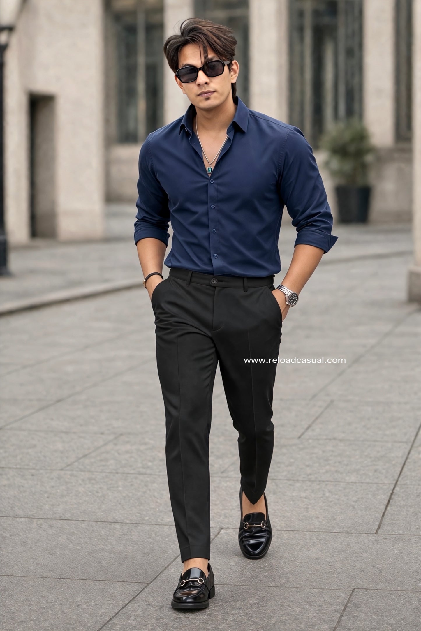 Matty Cotton Fabric Shirt & Adj Lycra Pant - Combo