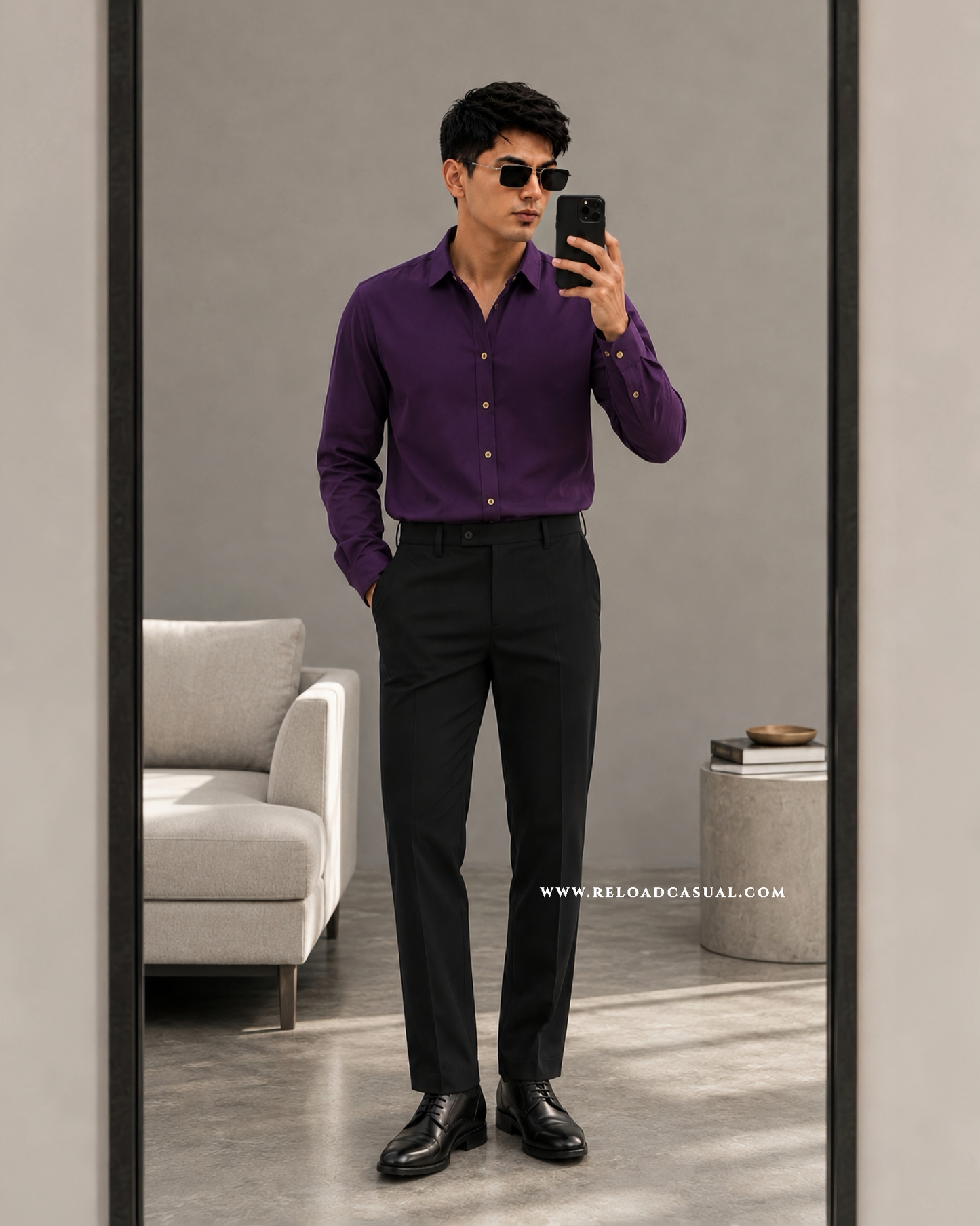 Premium Plain Slim Fit Shirt + Adjustable Pant Combo