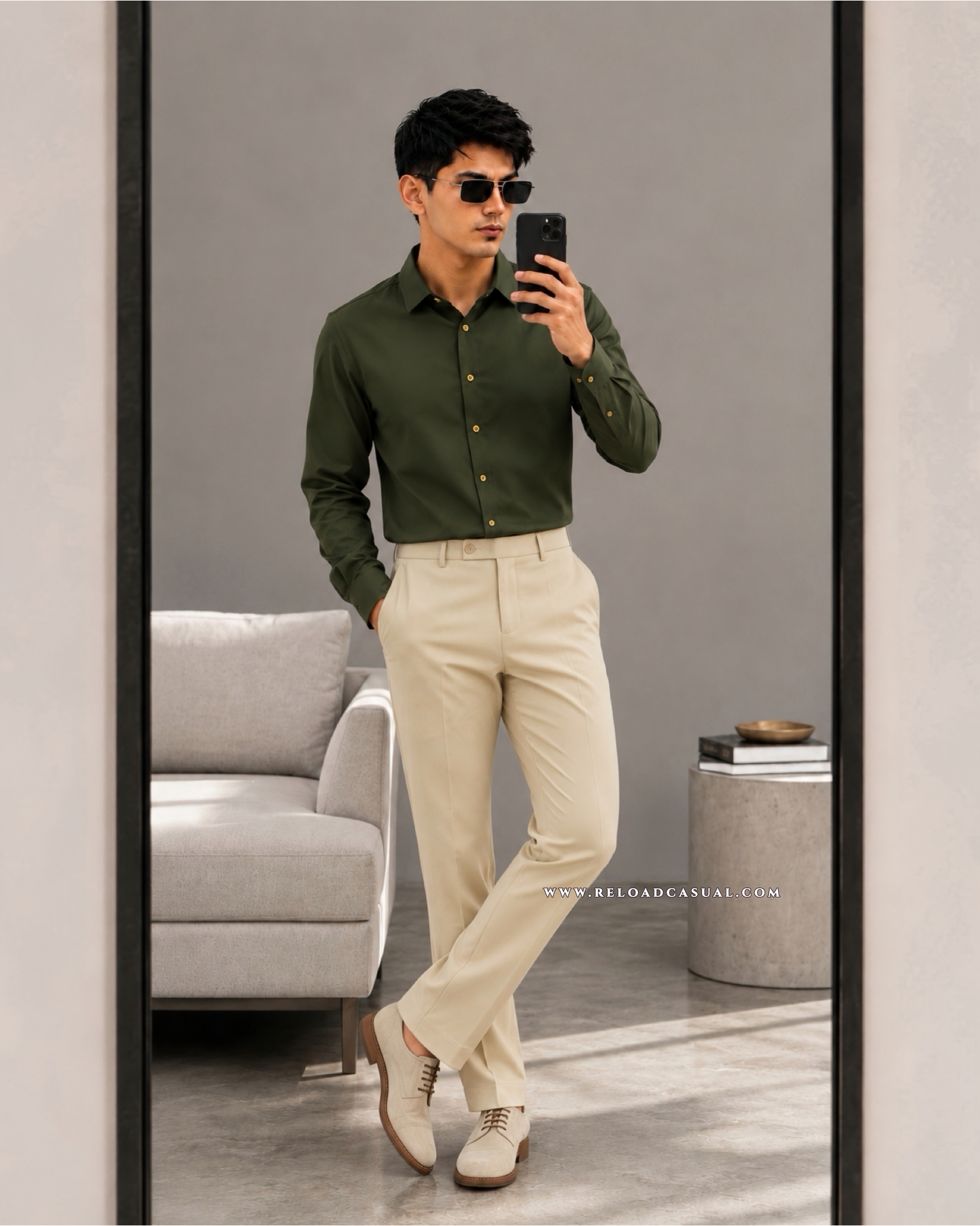 Premium Plain Slim Fit Shirt + Adjustable Pant Combo