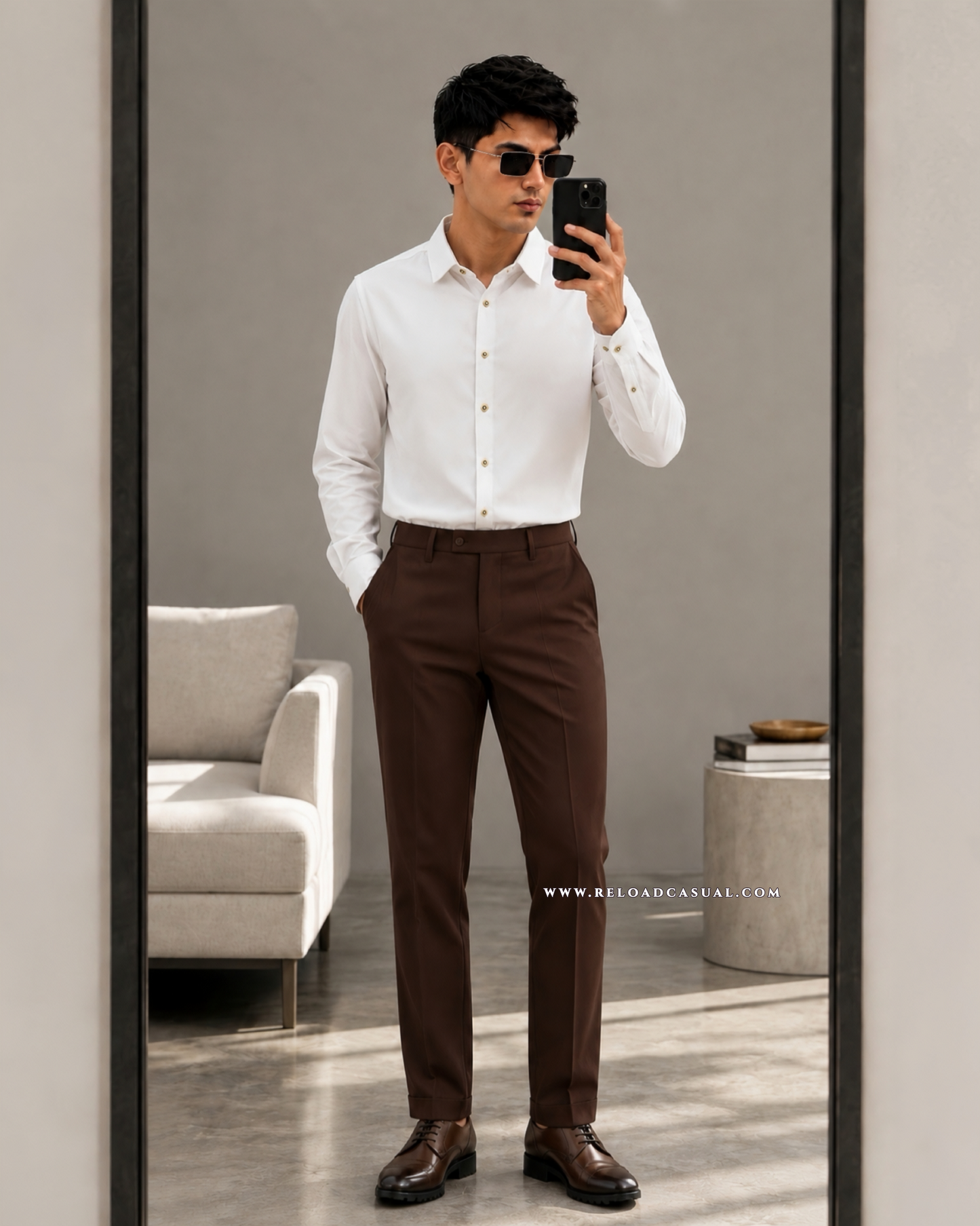 Premium Plain Slim Fit Shirt + Adjustable Pant Combo