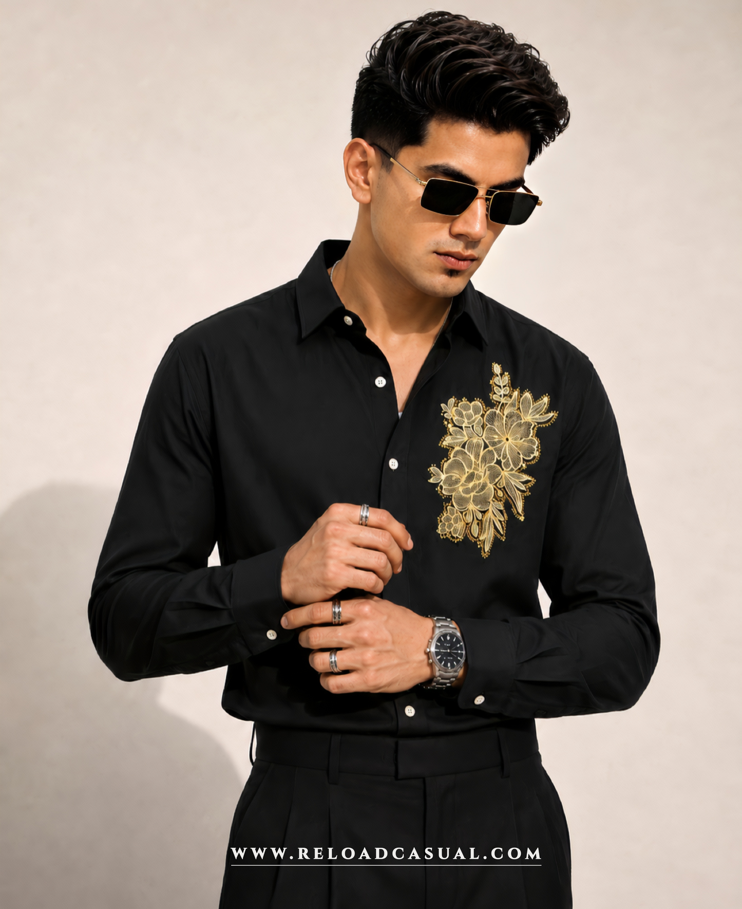 Hibiscus Flower Design Shirt