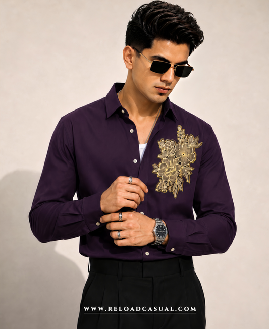 Hibiscus Flower Design Shirt