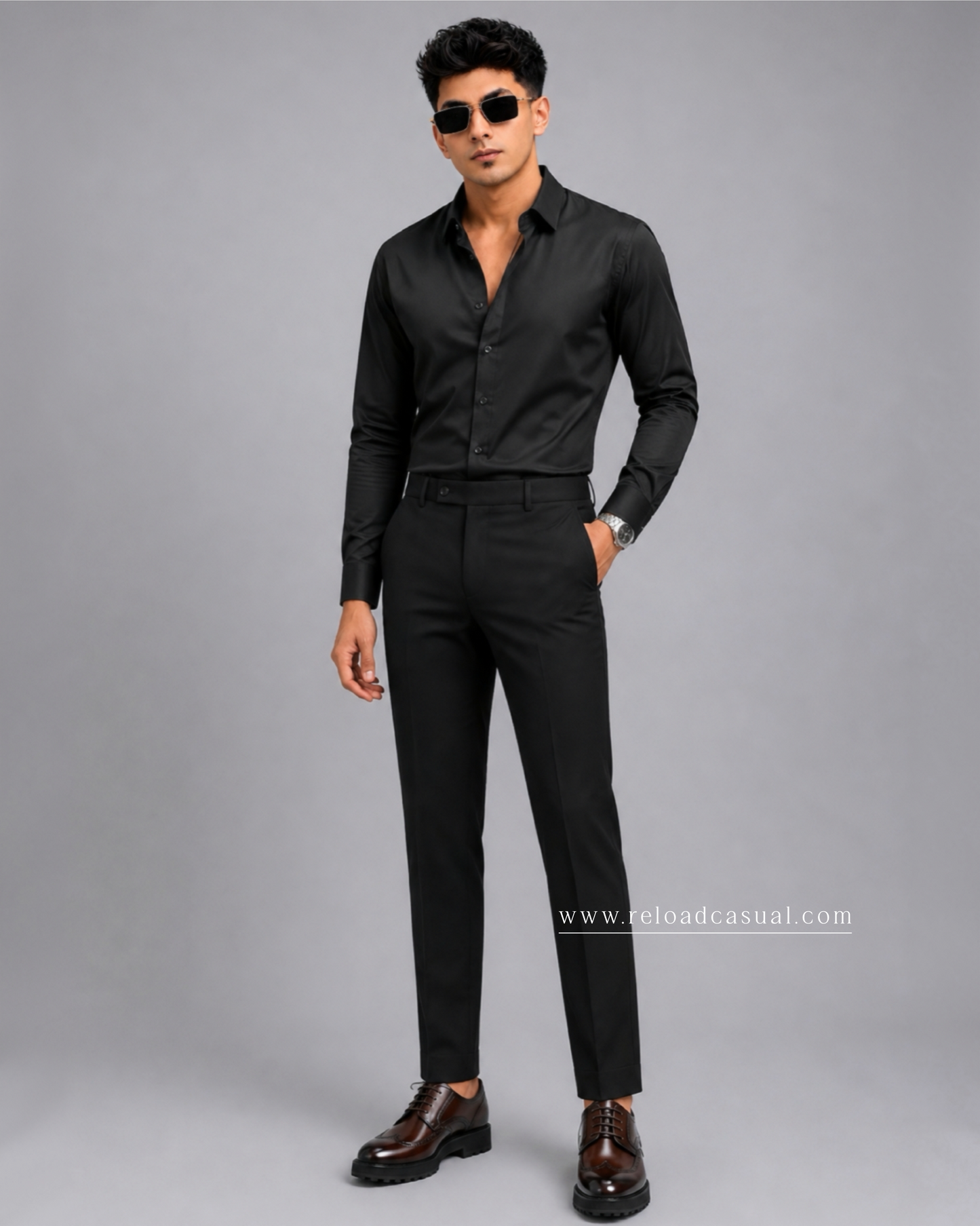 Premium Satin Shirt & Adjustable Pant Combo