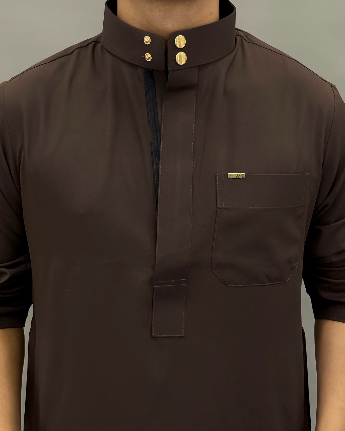 Men’s Dark Brown Cotton Thobe