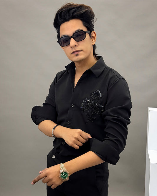 Eclipse Rose Handwork Design Shirt