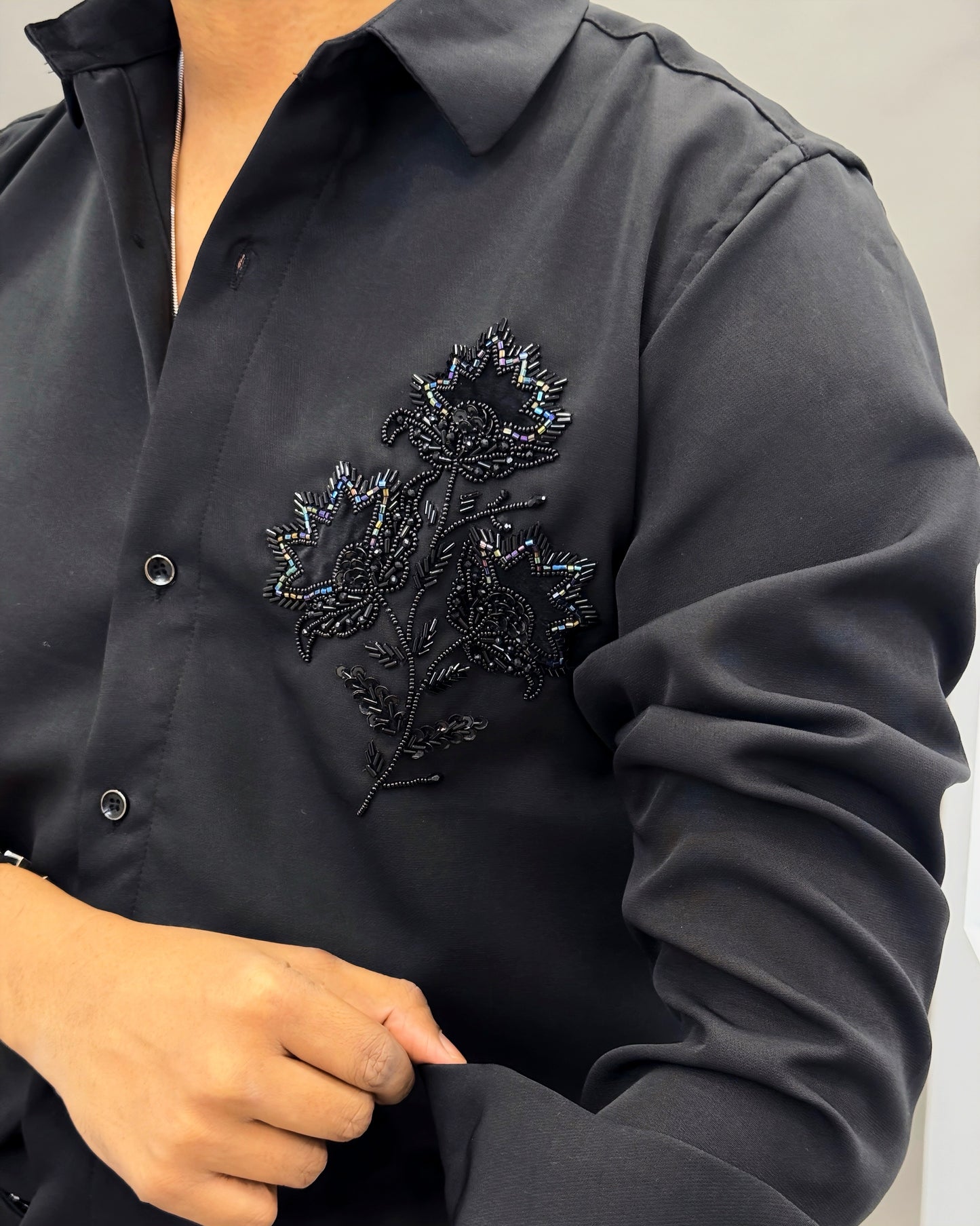 Eclipse Rose Handwork Design Shirt