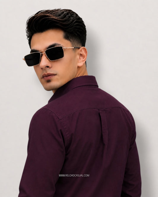Men's Solid Slub Linen Fit Shirt