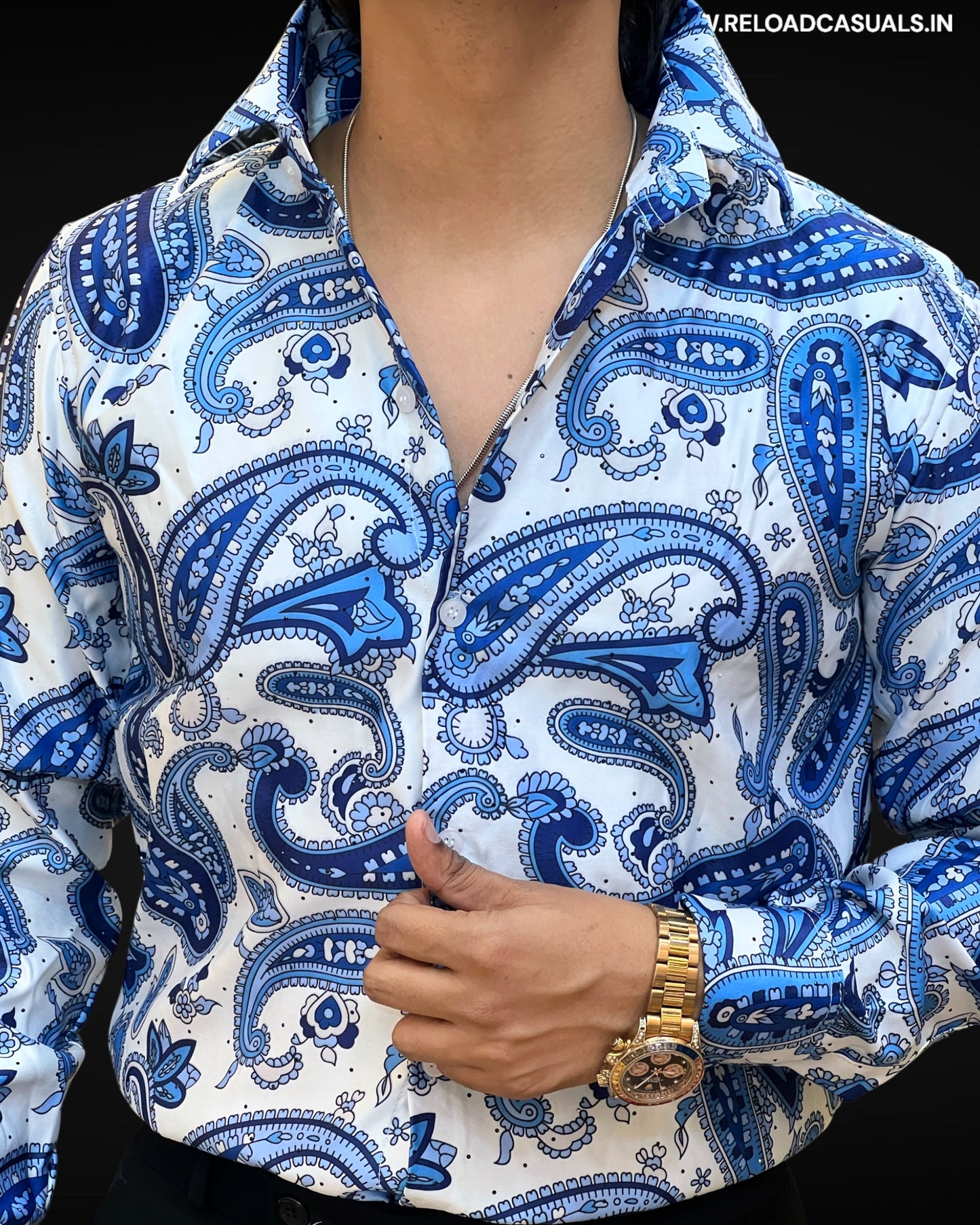 Royal Swirl Paisley Shirt