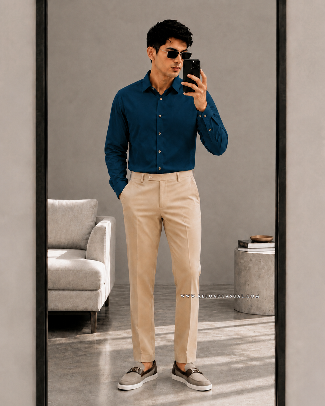 Premium Plain Slim Fit Shirt + Adjustable Pant Combo
