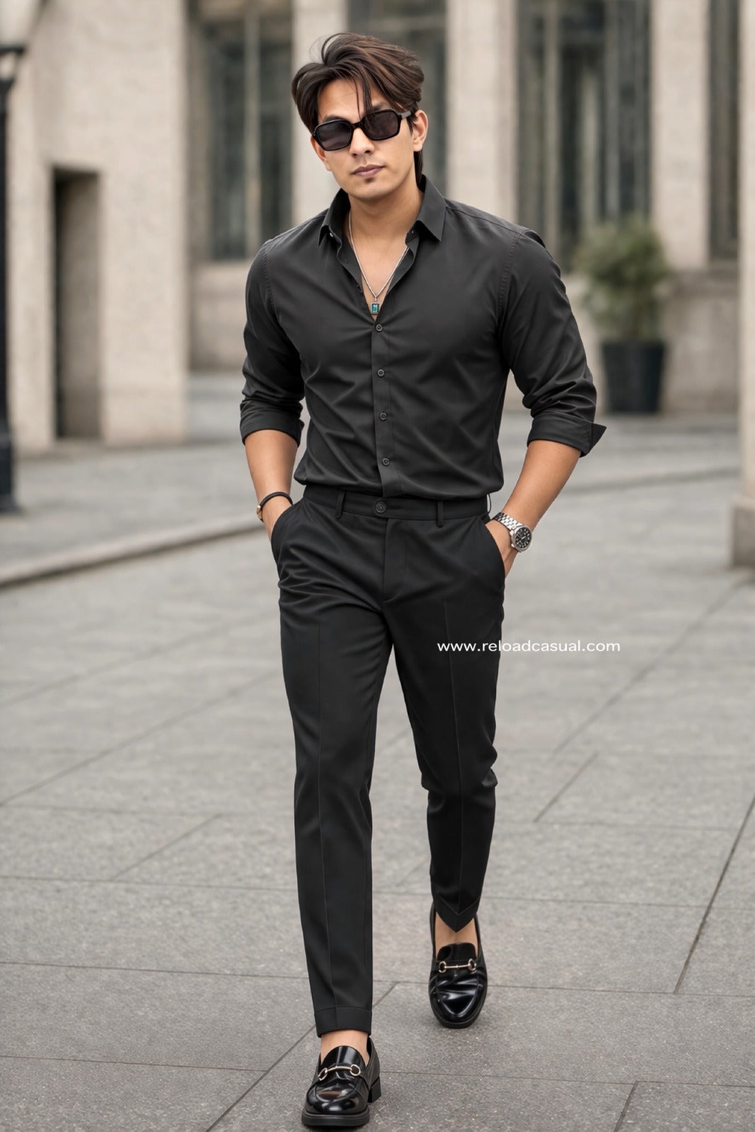 Matty Cotton Fabric Shirt & Adj Lycra Pant - Combo
