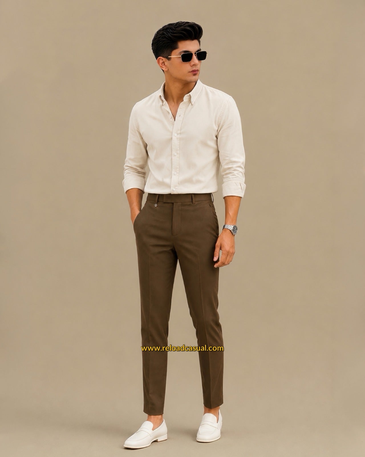 Men's Oxford Breathable Shirt + Hidden Zip Pocket Pant Combo