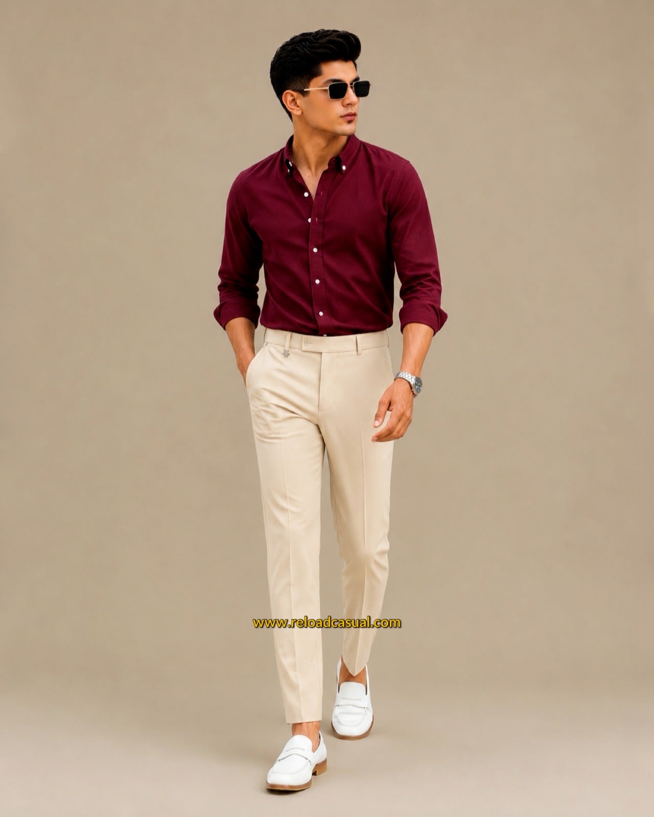 Men's Oxford Breathable Shirt + Hidden Zip Pocket Pant Combo