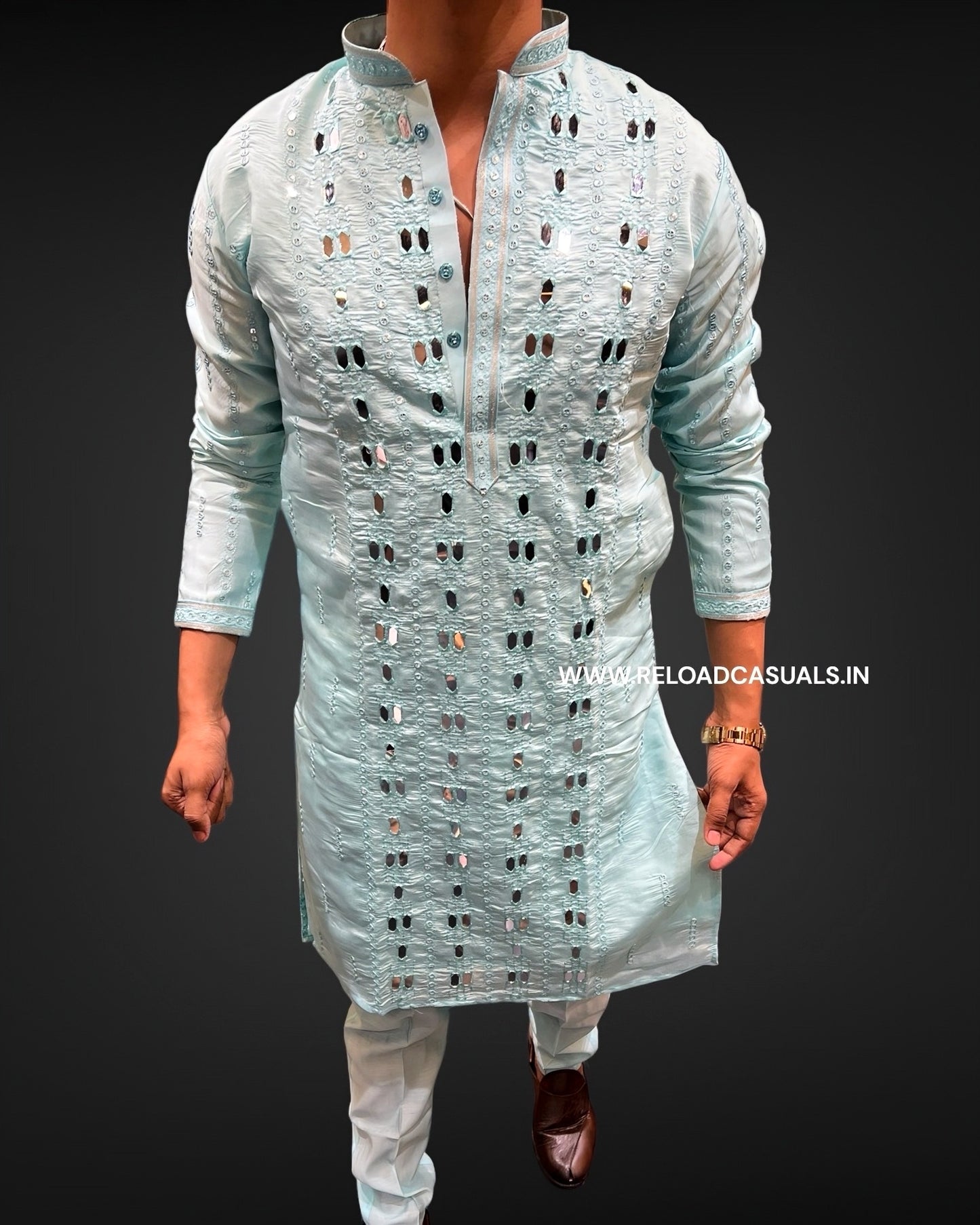 New Mirror Design Kurta & Pyjama - Combo