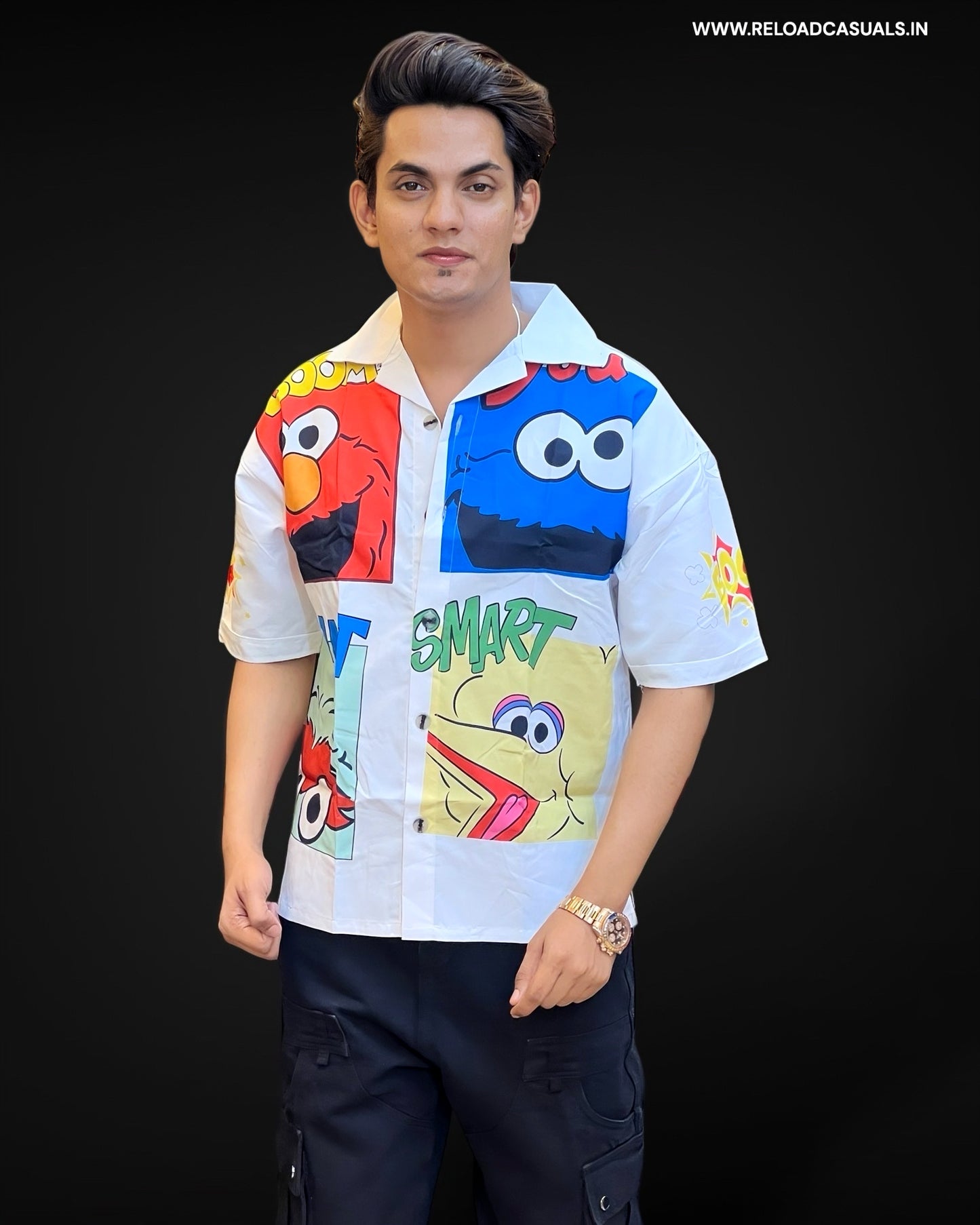 Smart Print Half Shirt