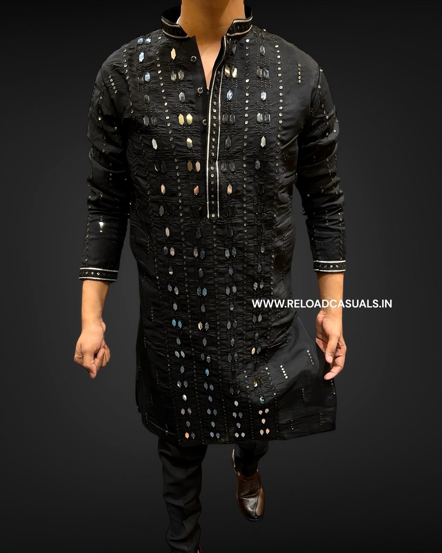 New Mirror Design Kurta & Pyjama - Combo
