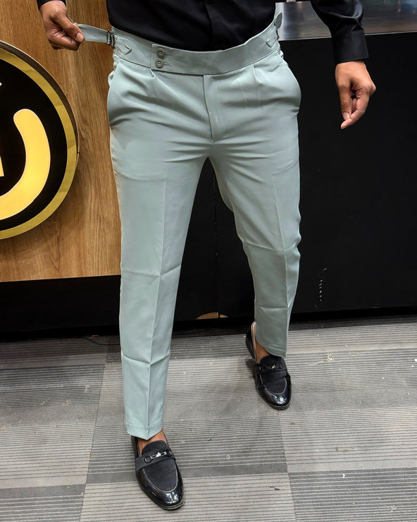 Both Side Belt Korean Fabric Pant