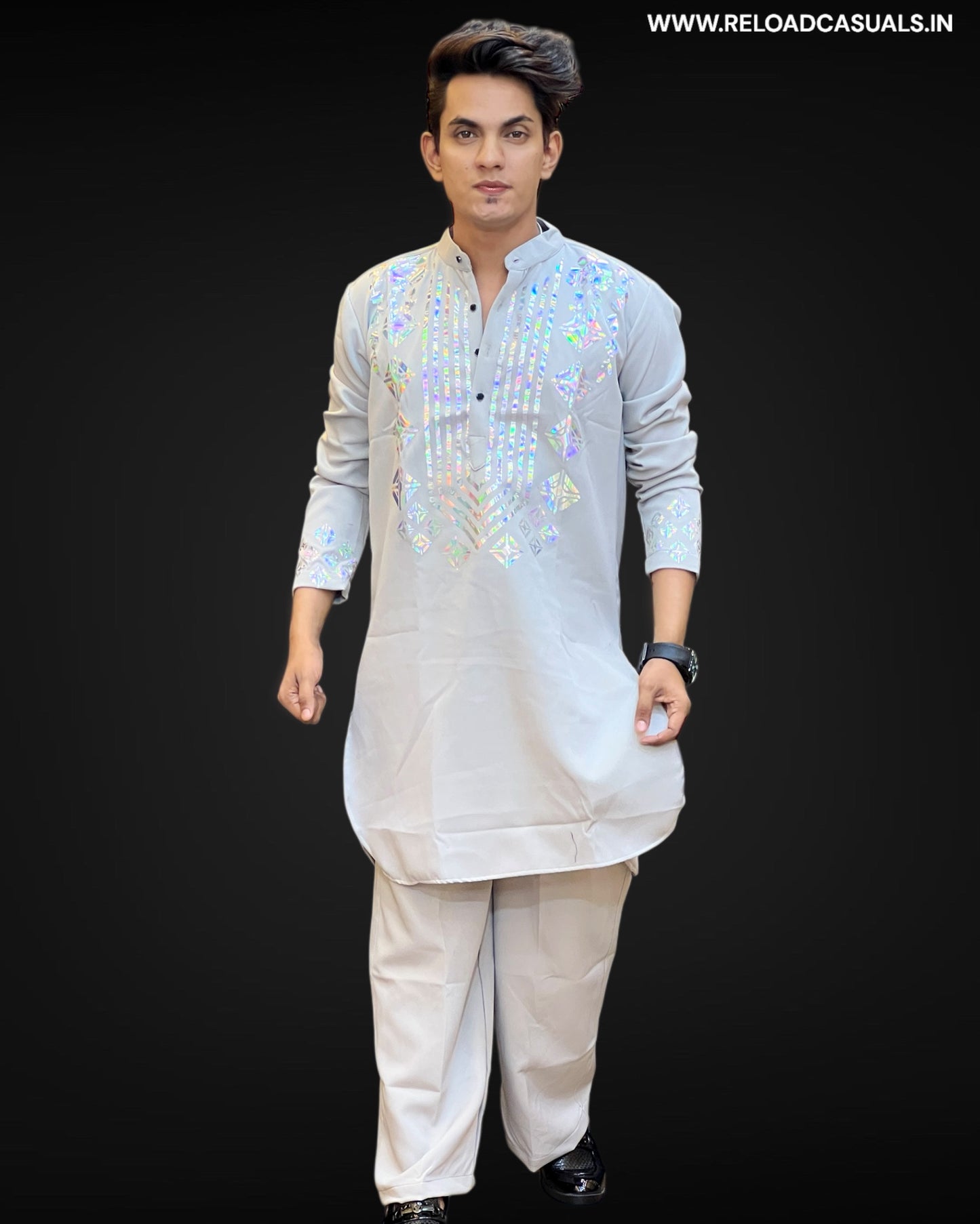 Royal Prism Design Kurta & Pyjama - Combo