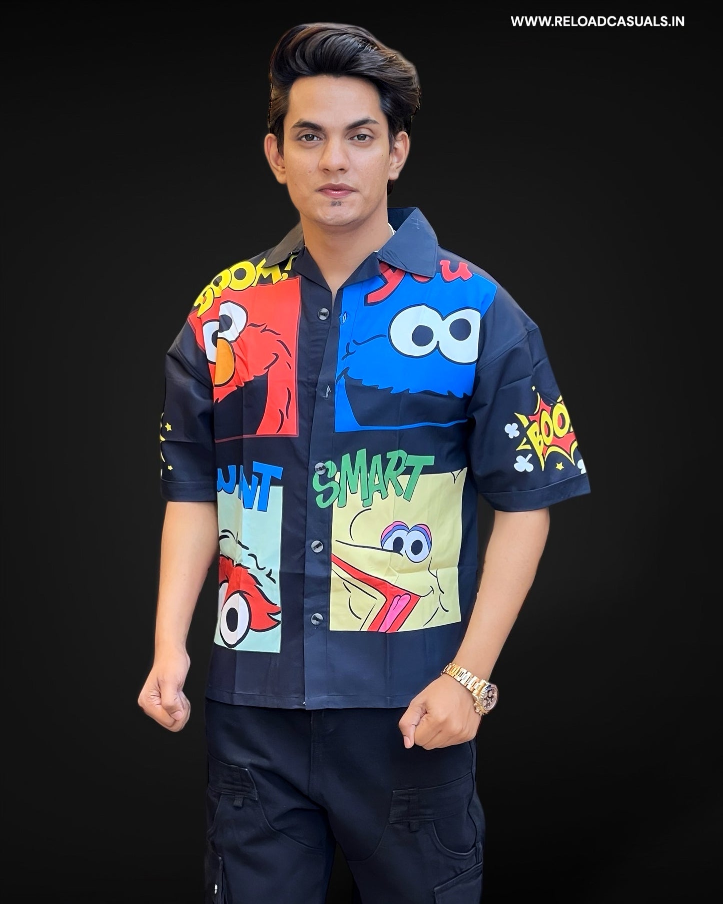 Smart Print Half Shirt