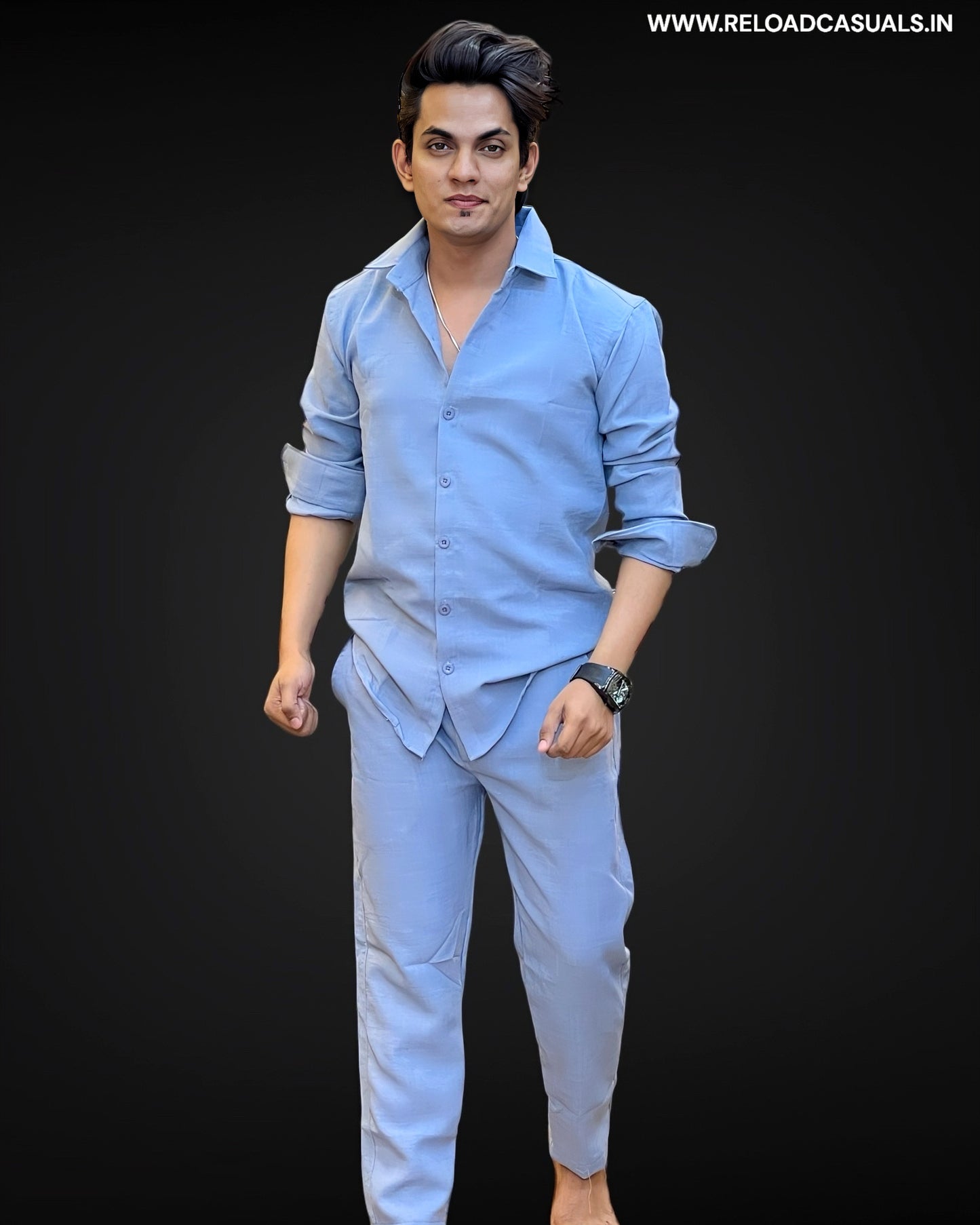 Linen Fabric Full Track Suit - Combo