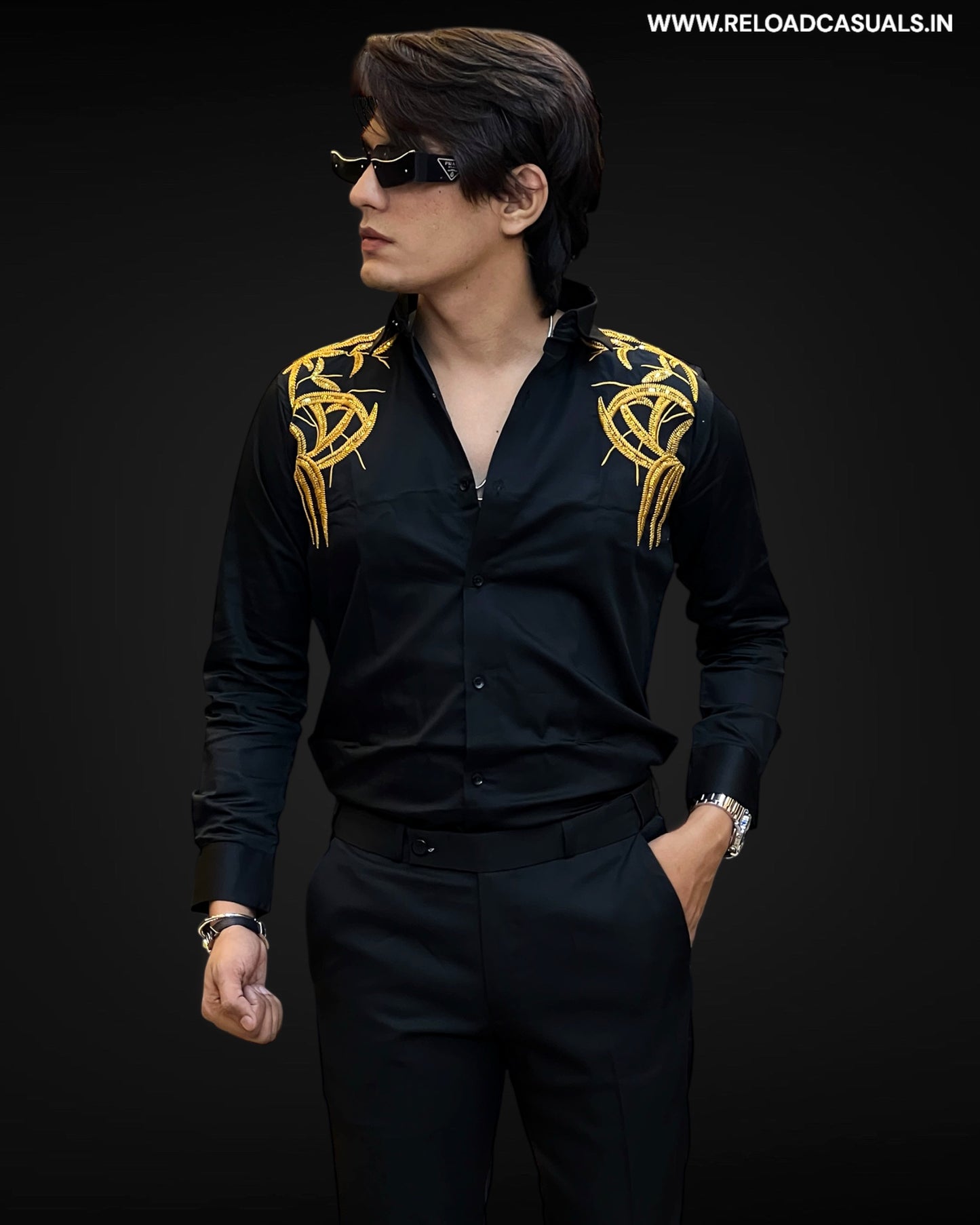 Thread Work Embroidered Shirt