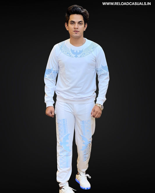 Round Neck Eagle Reflector Full Track Suit - Combo