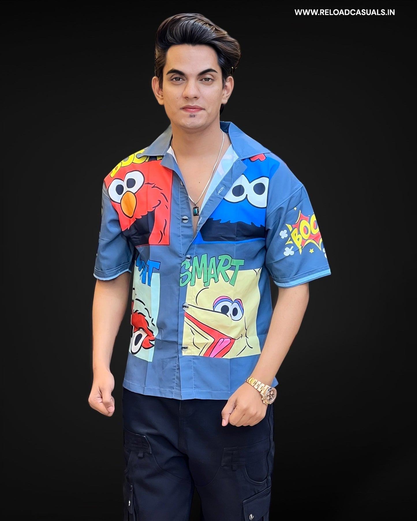 Smart Print Half Shirt