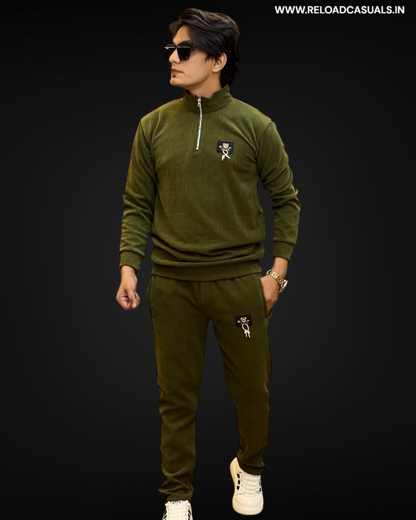 Soft Ribbed Pulse Full Track Suit - Combo