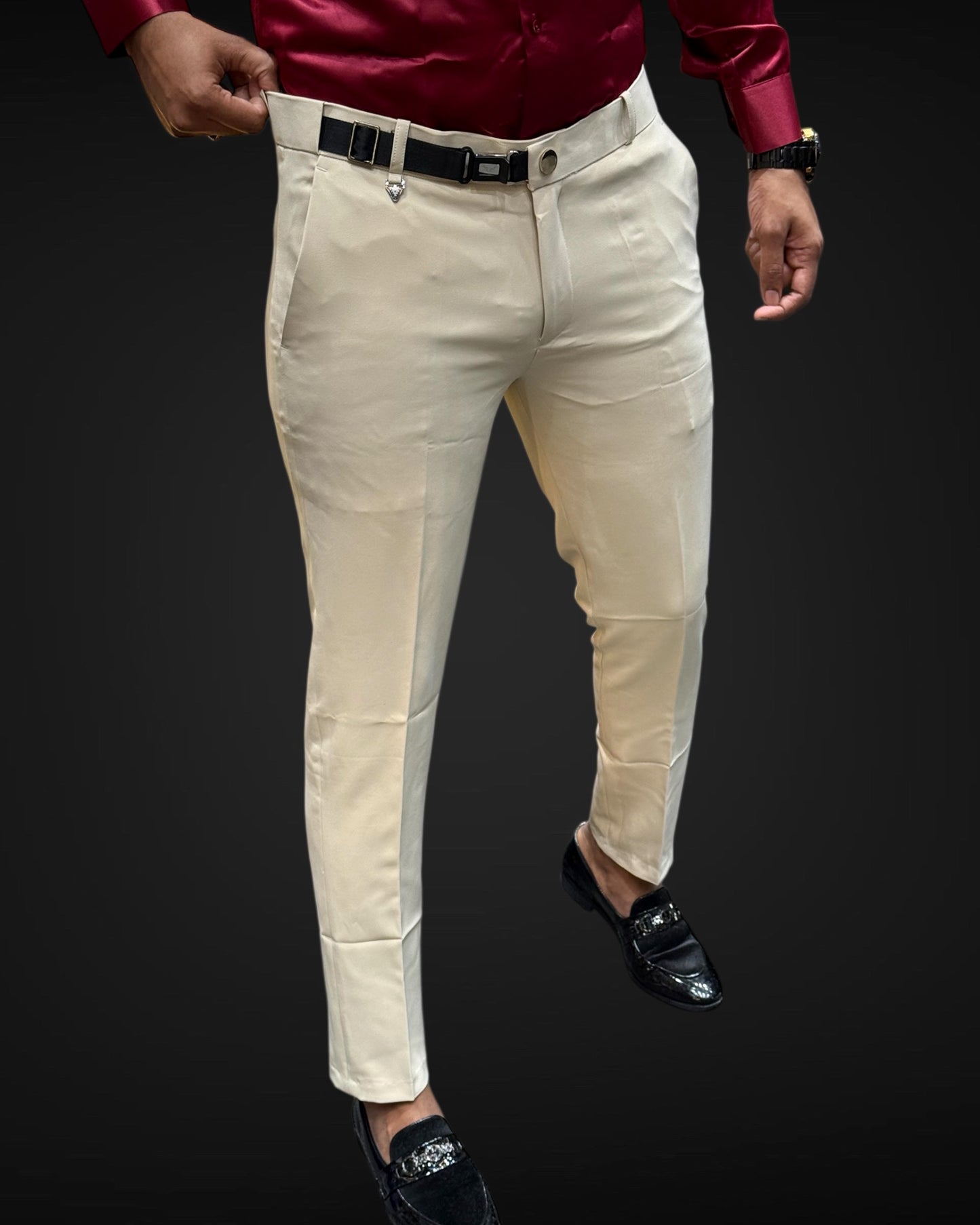Premium Oneside Belt Korean Fabric Pant
