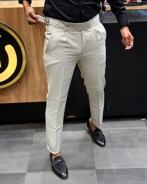 Both Side Belt Korean Fabric Pant